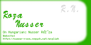 roza nusser business card